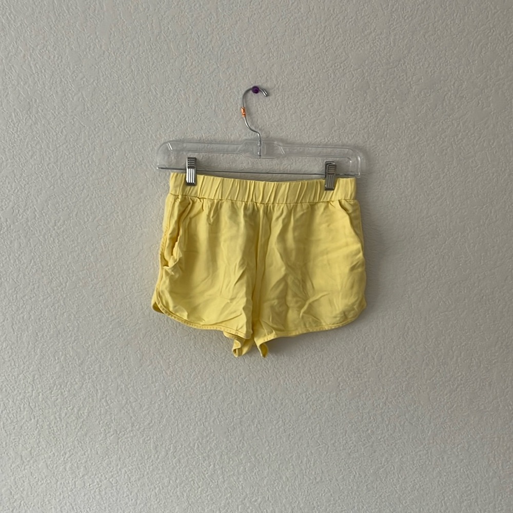 forever 21 lemon yellow comfy shorts